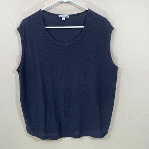 Standard‎ James Perse Sleeveless Top Women's Size 2 M Black Tank  Cotton T-Shirt